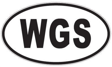 WGS - 3 Letter Initials Oval Sticker