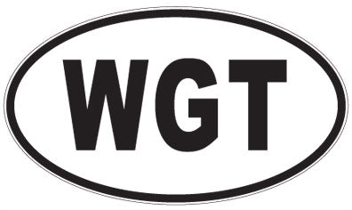 WGT - 3 Letter Initials Oval Sticker