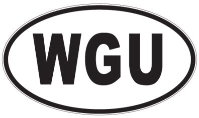 WGU - 3 Letter Initials Oval Magnet