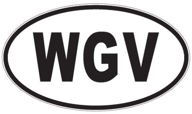 WGV - 3 Letter Initials Oval Magnet