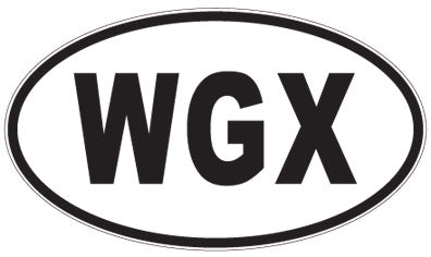 WGX - 3 Letter Initials Oval Magnet
