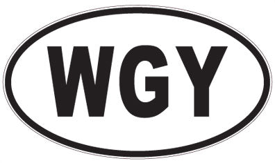 WGY - 3 Letter Initials Oval Sticker