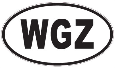 WGZ - 3 Letter Initials Oval Magnet