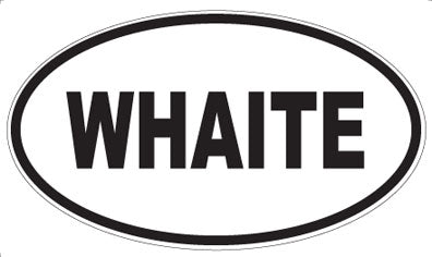 WHAITE - Oval Sticker
