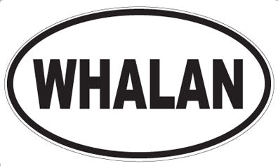 WHALAN - Oval Sticker