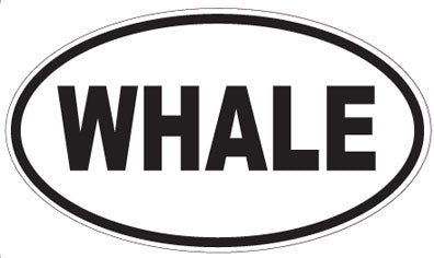 WHALE - Oval Sticker