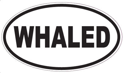 WHALED - Oval Sticker