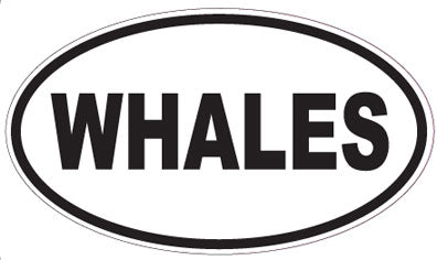 WHALES - Oval Sticker