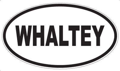 WHALTEY - Oval Sticker