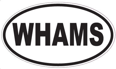 WHAMS - Oval Magnet