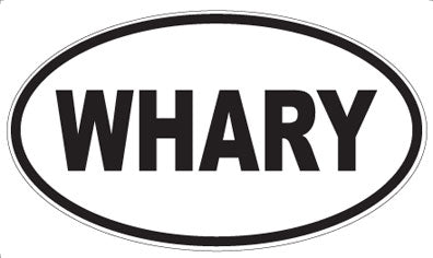 WHARY - Oval Sticker