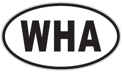 WHA - 3 Letter Initials Oval Magnet