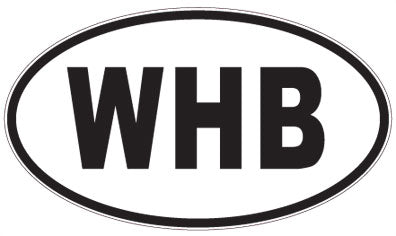 WHB - 3 Letter Initials Oval Magnet