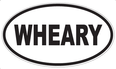WHEARY - Oval Sticker