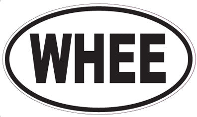 WHEE - Oval Sticker