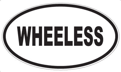 WHEELESS - Oval Sticker