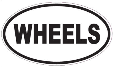 WHEELS - Oval Sticker