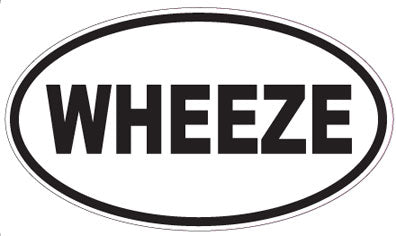 WHEEZE - Oval Sticker