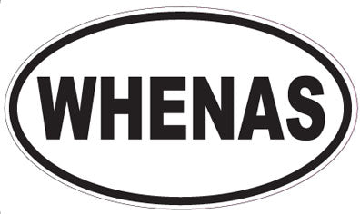 WHENAS - Oval Sticker