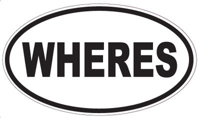WHERES - Oval Sticker