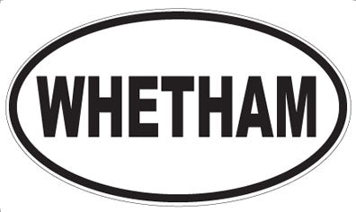 WHETHAM - Oval Sticker