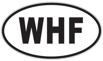 WHF - 3 Letter Initials Oval Sticker