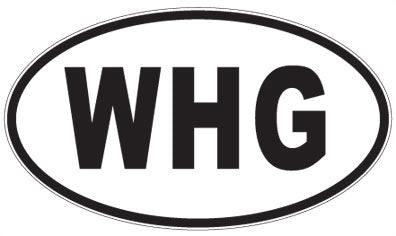 WHG - 3 Letter Initials Oval Sticker