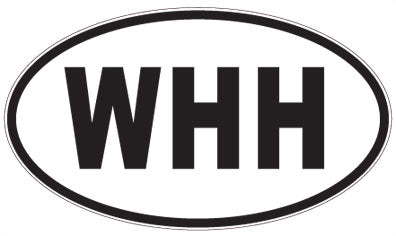WHH - 3 Letter Initials Oval Sticker