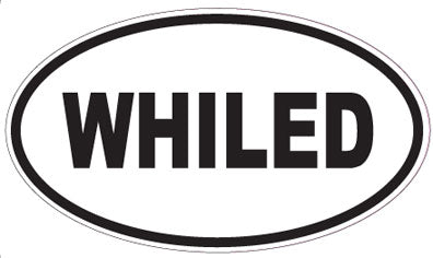 WHILED - Oval Sticker