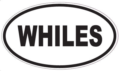 WHILES - Oval Sticker
