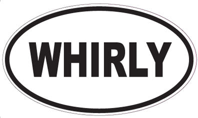 WHIRLY - Oval Sticker