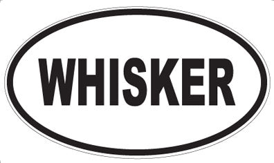 WHISKER - Oval Sticker