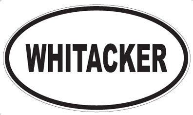 WHITACKER - Oval Sticker