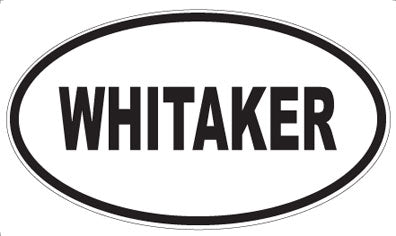WHITAKER - Oval Sticker