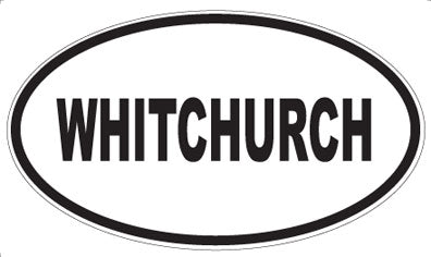 WHITCHURCH - Oval Sticker