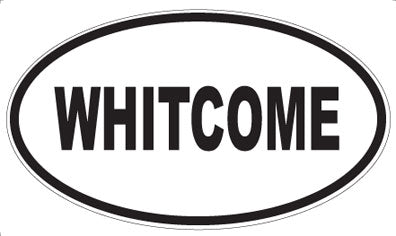 WHITCOME - Oval Sticker