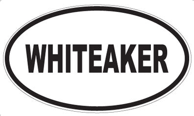 WHITEAKER - Oval Sticker