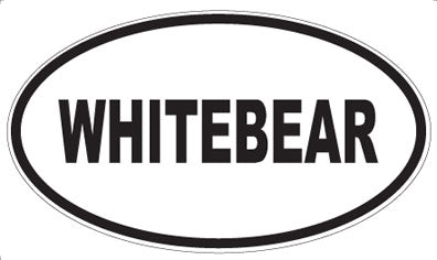 WHITEBEAR - Oval Sticker