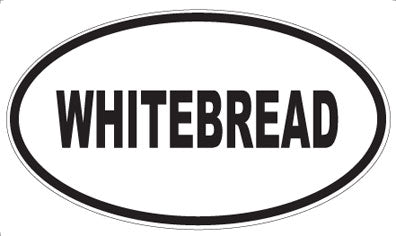 WHITEBREAD - Oval Sticker