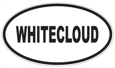 WHITECLOUD - Oval Sticker