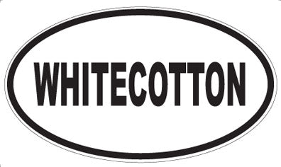 WHITECOTTON - Oval Sticker
