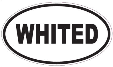 WHITED - Oval Sticker