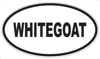 WHITEGOAT - Oval Sticker