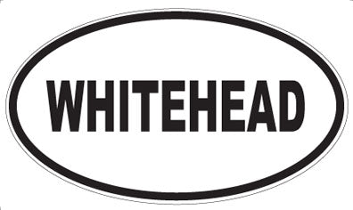 WHITEHEAD - Oval Sticker