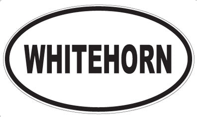 WHITEHORN - Oval Sticker