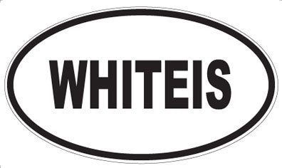 WHITEIS - Oval Sticker