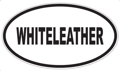 WHITELEATHER - Oval Sticker