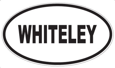WHITELEY - Oval Sticker