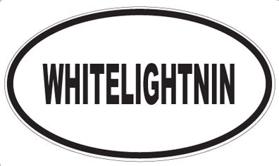 WHITELIGHTNIN - Oval Sticker