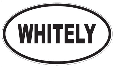 WHITELY - Oval Sticker